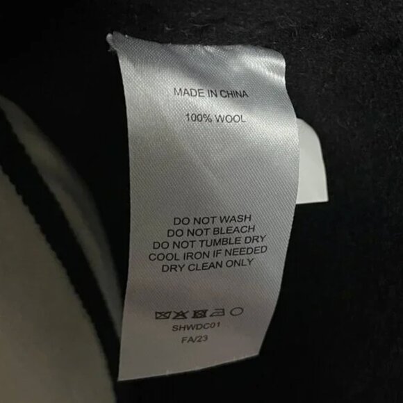 NWT Quince Double Faced Merino Wool Scarf Coat S Black - Picture 15 of 16